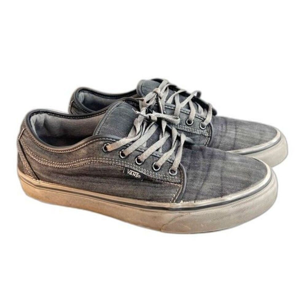 Vans Denim world Dark skate board Heather Gray Chukka low shoes Size 9.5